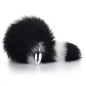 Colorful Fox Tail Metal Anal Plug