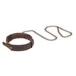 Vintage Pull-Up Real Leather Collar