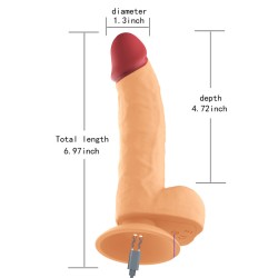 Heating Wireless Realistic Dildo - 6.8"