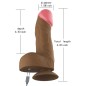 Rotation Wireless Realistic Dildo - 6.8"