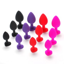 Heart Diamond Silicone Butt Plug