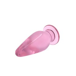 Pink Lady Glass Butt Plug