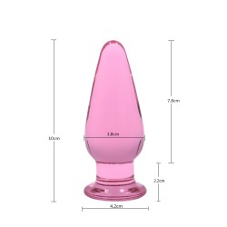 Pink Lady Glass Butt Plug