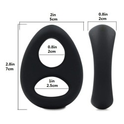 Soft Silicone Double Hole Cock Ring