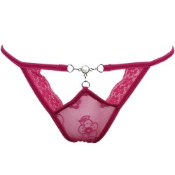 Ladies Pearl Decorated Hollowed-out Panty Sexy Underwear