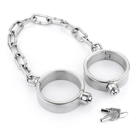 Press Lock Stainless Steel Wrist &amp; Ankle Cuffs