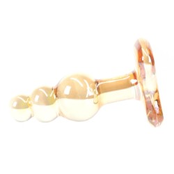 Three Ball Glass Anal Plug