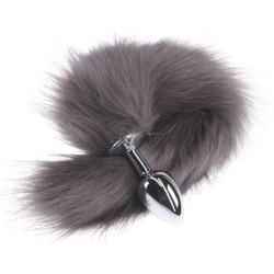 Colorful Fox Tail Stainless steel Butt Plug