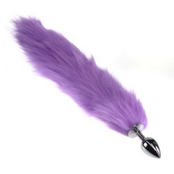 Colorful Fox Tail Stainless steel Butt Plug