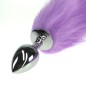 Colorful Fox Tail Stainless steel Butt Plug