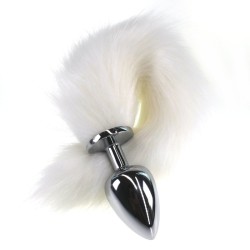 Colorful Fox Tail Stainless steel Butt Plug