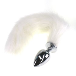 Colorful Fox Tail Stainless steel Butt Plug