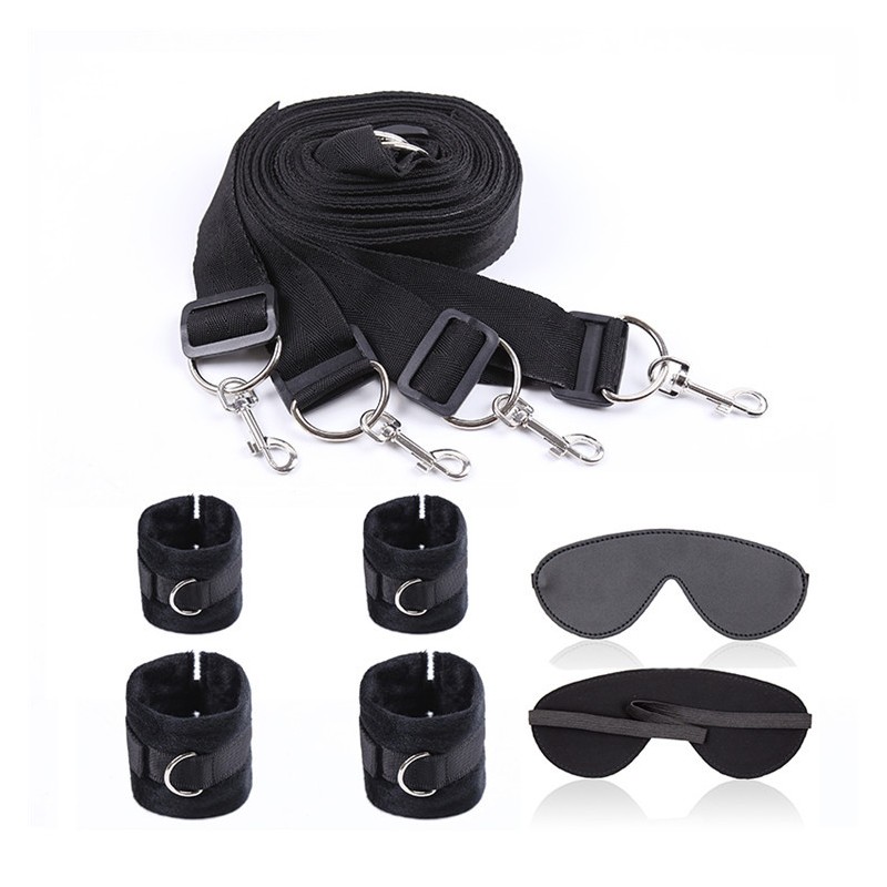 Bed Bindings Restraint Kit With  Blindfold