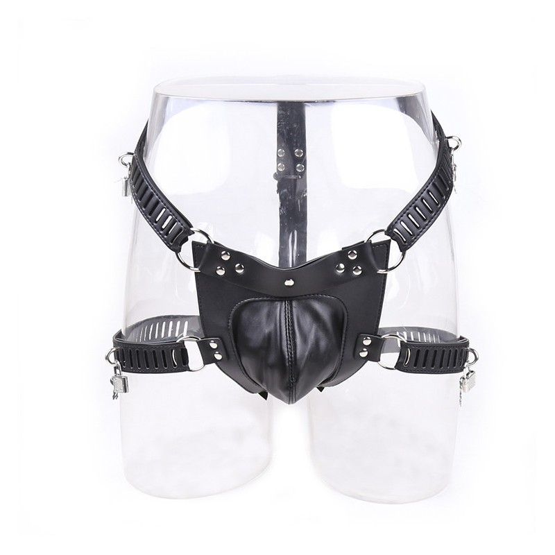 Real Leather Male Chastity Panty