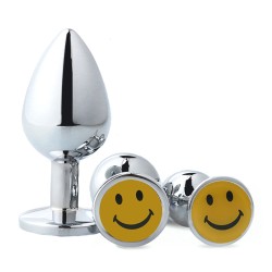 Smiling Face Stainless Steel Anal Plug