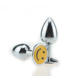 Smiling Face Stainless Steel Anal Plug