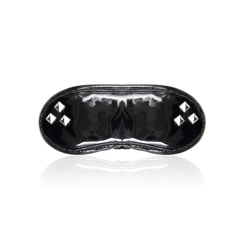 Bright Black Rivet Blindfold