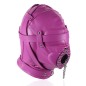 Sensory Deprivation Hood with Open Mouth Gag - Rose