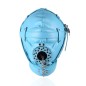 Sensory Deprivation Hood with Open Mouth Gag - Blue