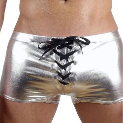 New Style Hot Stamping Faux Leather Boxer Briefs