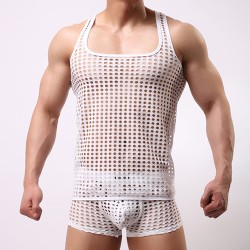 New Design Checked Hollowed-out Vest Made For Men