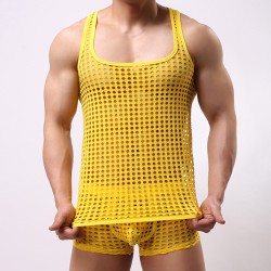 New Design Checked Hollowed-out Vest Made For Men