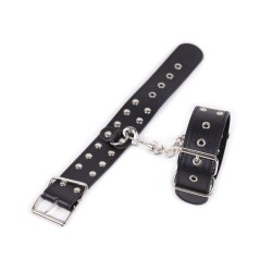 Two Row Nail Buckle Hand Cuffs