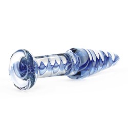 Blue Grain Glass Anal Plug