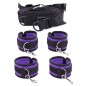 Purple And Black Bed Restraint Kit