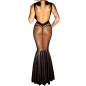 Chic See-through Mesh Slim Backless Evening Dress