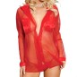 Boyfriend Style Transparent Long-sleeved Shirt With Panty