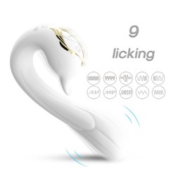 Swan G-spot Vibrator With Clit Licking