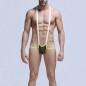 Men Bodybuilding Elastic One-piece Suit