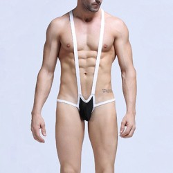 Men Bodybuilding Elastic One-piece Suit