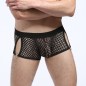 Men Hollowed-out Fish-net Hipster Underwear