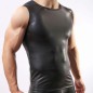 Sexy Faux Leather Slim Vest For Men