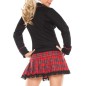 5pcs Checked  Schoolgirl Costume Sexy Lingerie