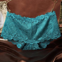 Alluring Floral Lace Transparent Panty Lingerie