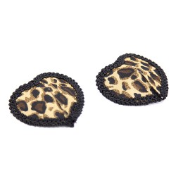 Black Tassel Leopard Pasties Nipple Covers