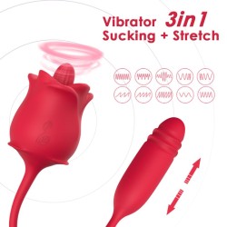 Rose Sex toy with Licking Function &amp; Thrusting