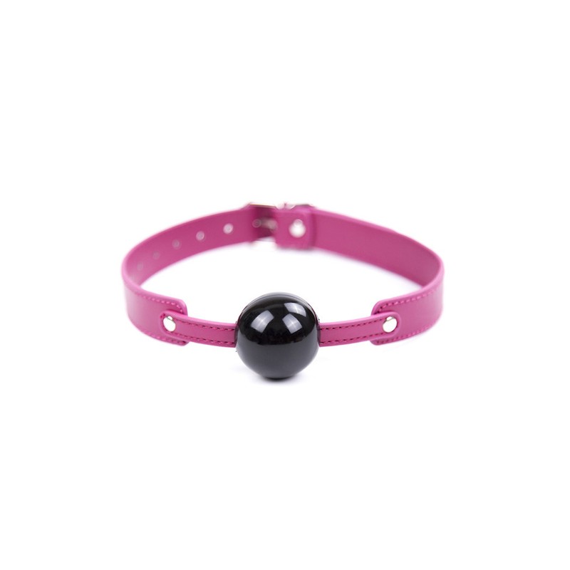 Black Ball Rose Belt Ball Gag