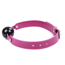 Black Ball Rose Belt Ball Gag