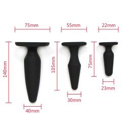 Silicone 3 Size Anal Plug