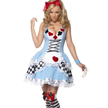 Lovely Fresh Halter Deep-neck Housemaid Costume