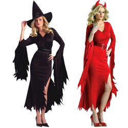 Black Halloween Witch Role Play Costume