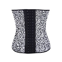 Functional Leopard Hot Rubber Waist Shaper Corset