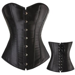 Multi-color Satin Overbust Buckled Corset Sexy Lingerie