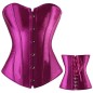 Multi-color Satin Overbust Buckled Corset Sexy Lingerie