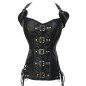 Hot Punk Style Halter Leather Slimming Shaper Bustiers