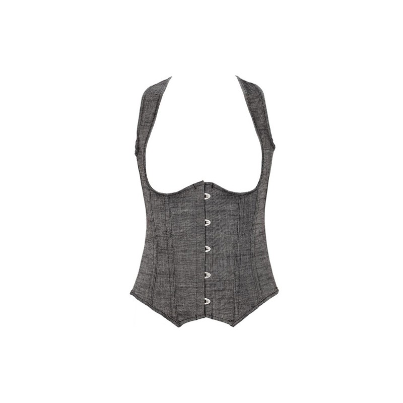 Sexy Cowboy Wear Chest Up Vest Bustiers With G-string